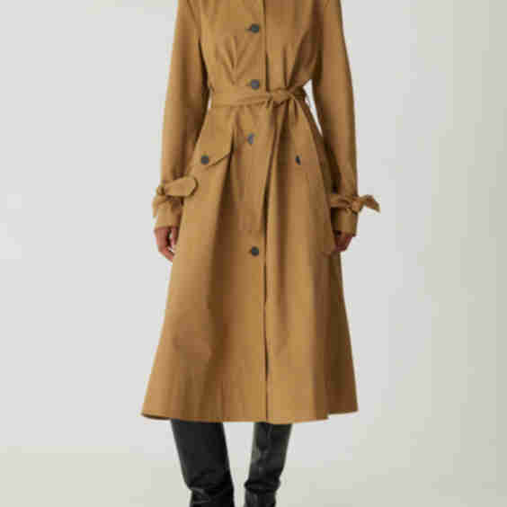 Refined Sateen Trench Coat