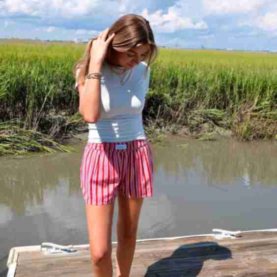 Pink & Red Shorts