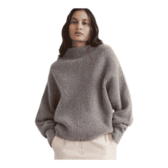 Voluminous Turtleneck Knit Jumper