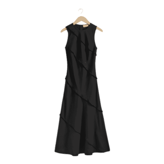 Sleeveless A-line Midi Dress
