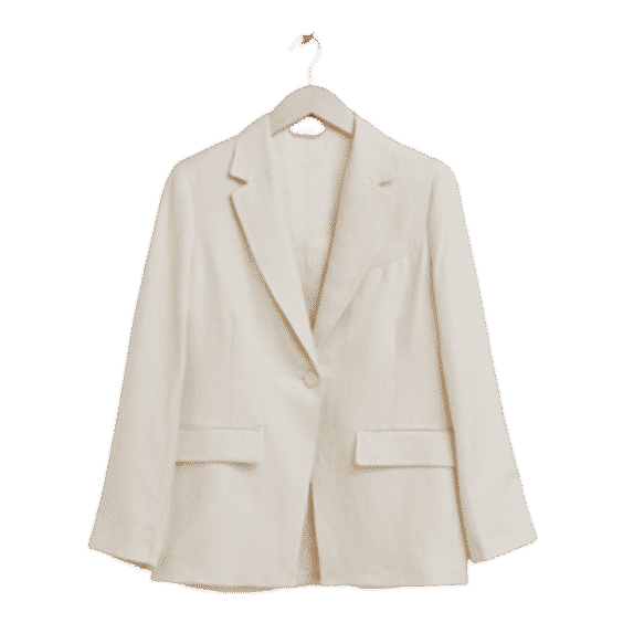 Relaxed Cut-Away Tailored Blazer