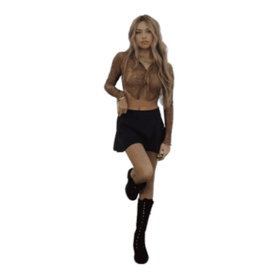 Downtown Girl Brown Swirl Mesh Top