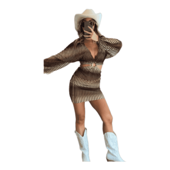 Free Bird Brown Long Sleeve Mini Dress