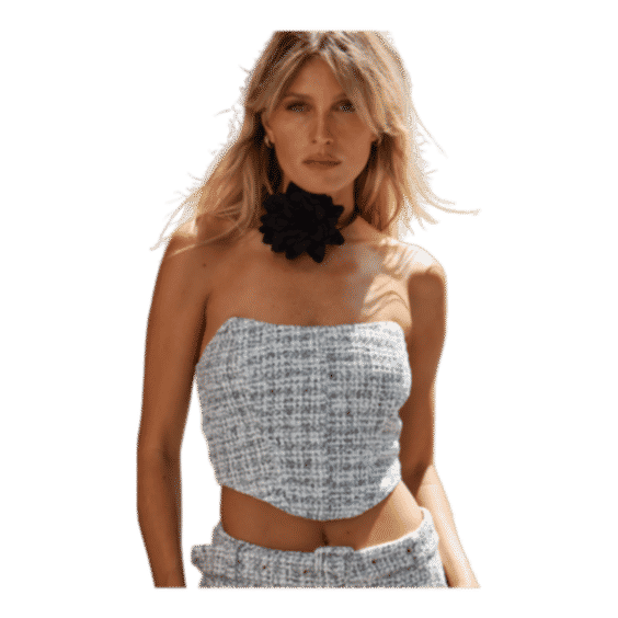Camille Tweed Bustier Top