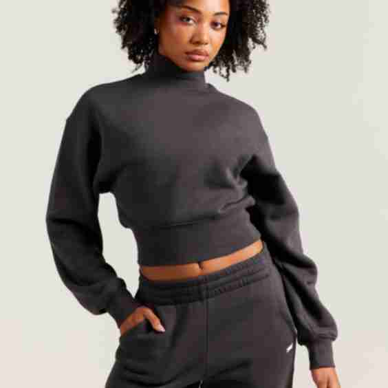 Omni Cropped Mock Neck
