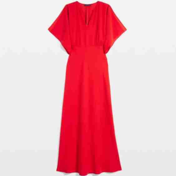 Kimono Sleeve Crepe Gown
