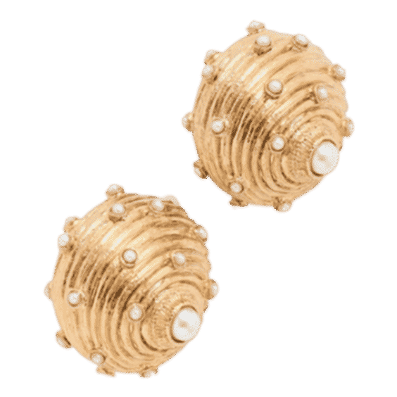 Dotted Shell Pearl Earrings
