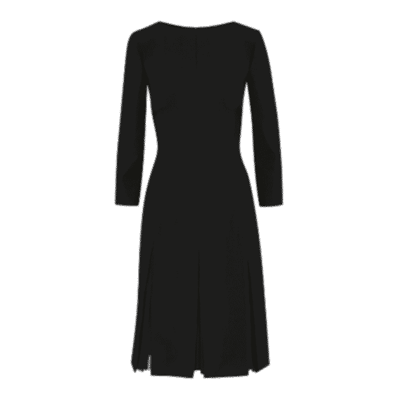 Wool & Chiffon Inset Dress