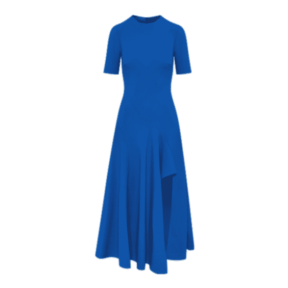 Wave Detail Midi Dress