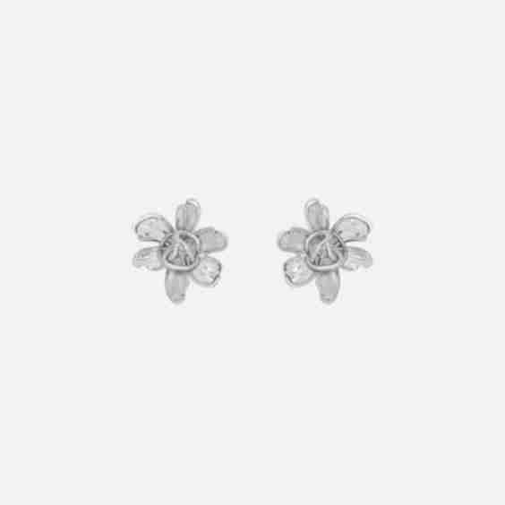 Small O Flower Earrings