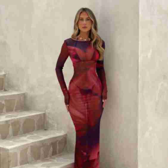 Cancun Long Sleeve Maxi Dress