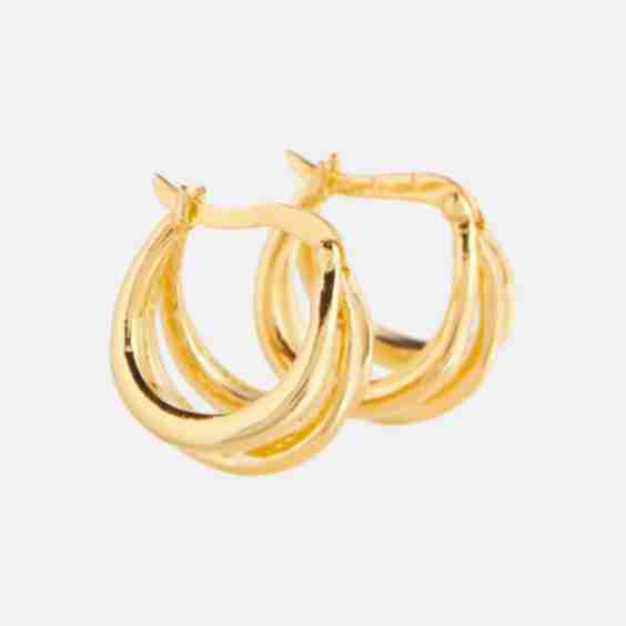 Triple Francois 18kt Gold Vermeil Earrings