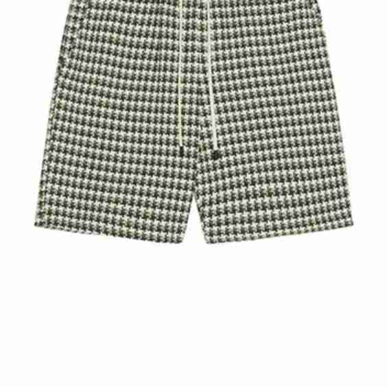 Plaid Drawcord Shorts