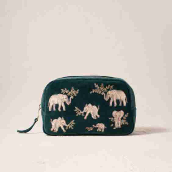 Elephant Herd Makeup Bag
