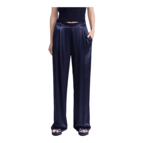 Pleated Satin Pants