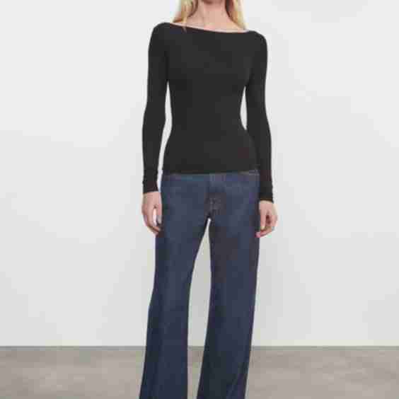 Silk Rib Boatneck Top