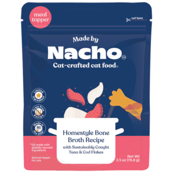 Homestyle Bone Broth with Sustainably Caught Tuna and Cod Flakes
