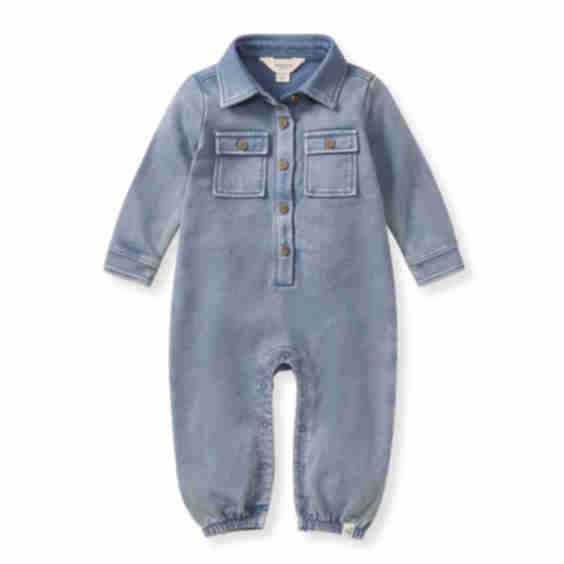 Acid Wash Organic Baby Boy Jumpsuit