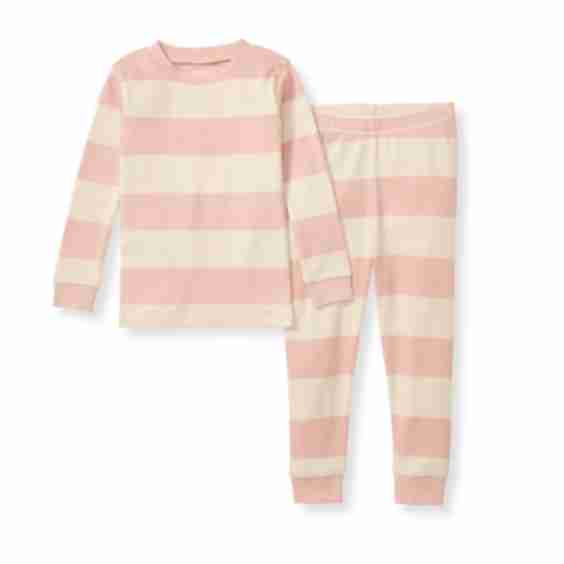 Rugby Stripe Organic Cotton Two-Piece Pajamas
