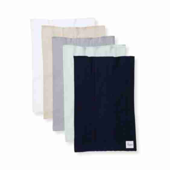 Solid Organic Cotton Burp Cloths 5 Pack - Midnight