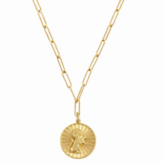 Strength Lion Coin Necklace