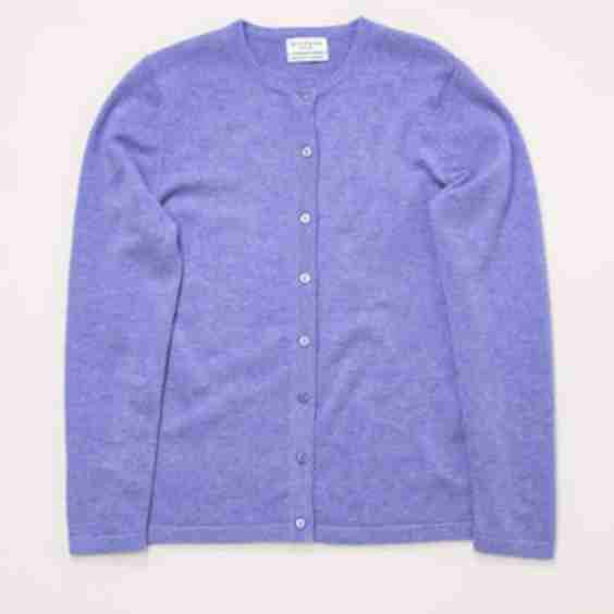 Cashmere High Button Cardigan