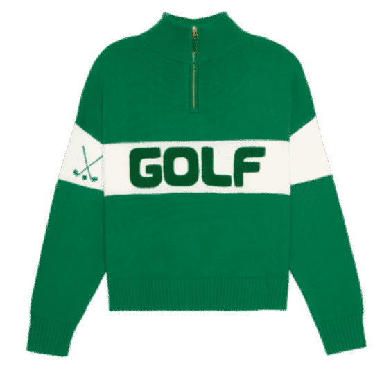 Colorblock Golf Quarter Zip Sweater