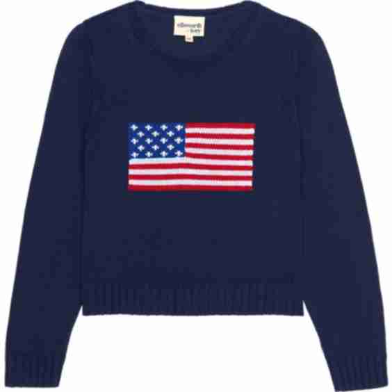 American Flag Crewneck Sweater