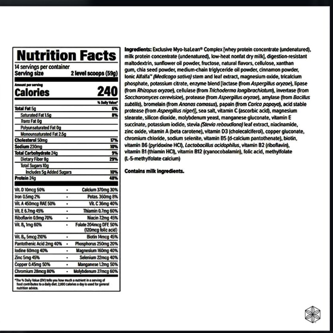 15 Isagenix Isalean Shake Nutrition Facts 