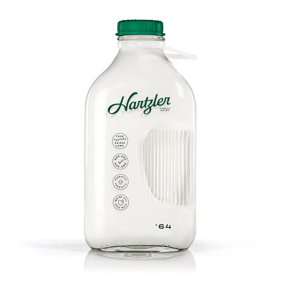 64 oz Clear Glass Milk Bottles (Cap Not Included)