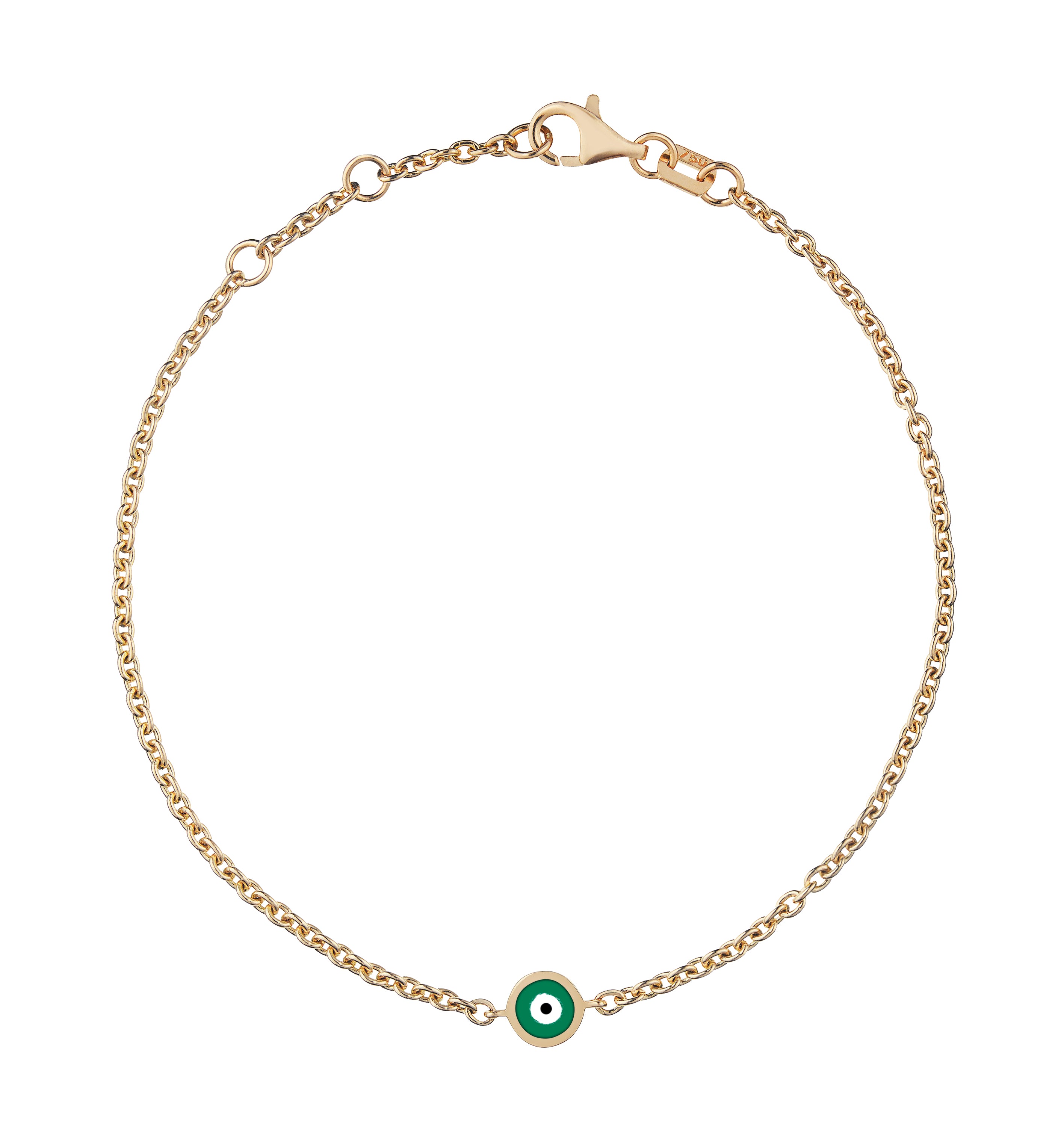 Didem Evil Eye Bracelet- Yellow Gold & Evil Eye