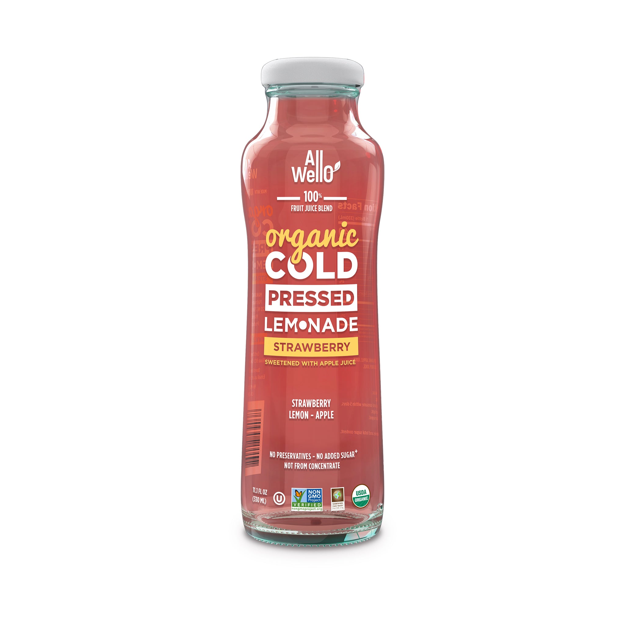 Bright Organic Cold-Pressed Strawberry Lemonade