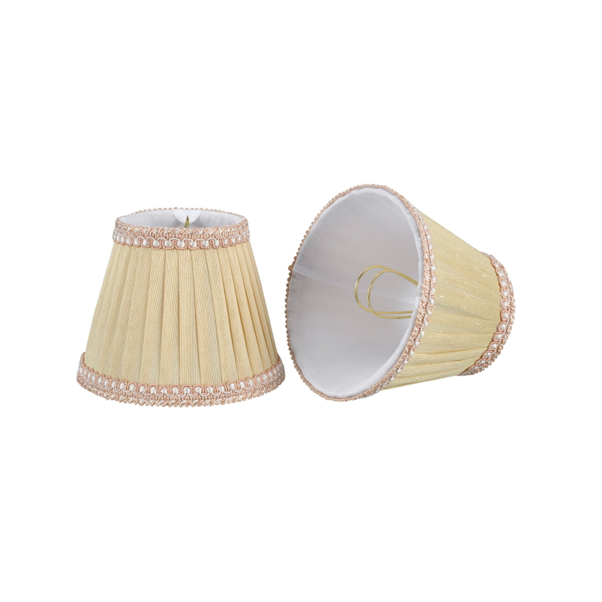 Small Pleated Empire Shape Mini Chandelier Clip On Lamp Shade