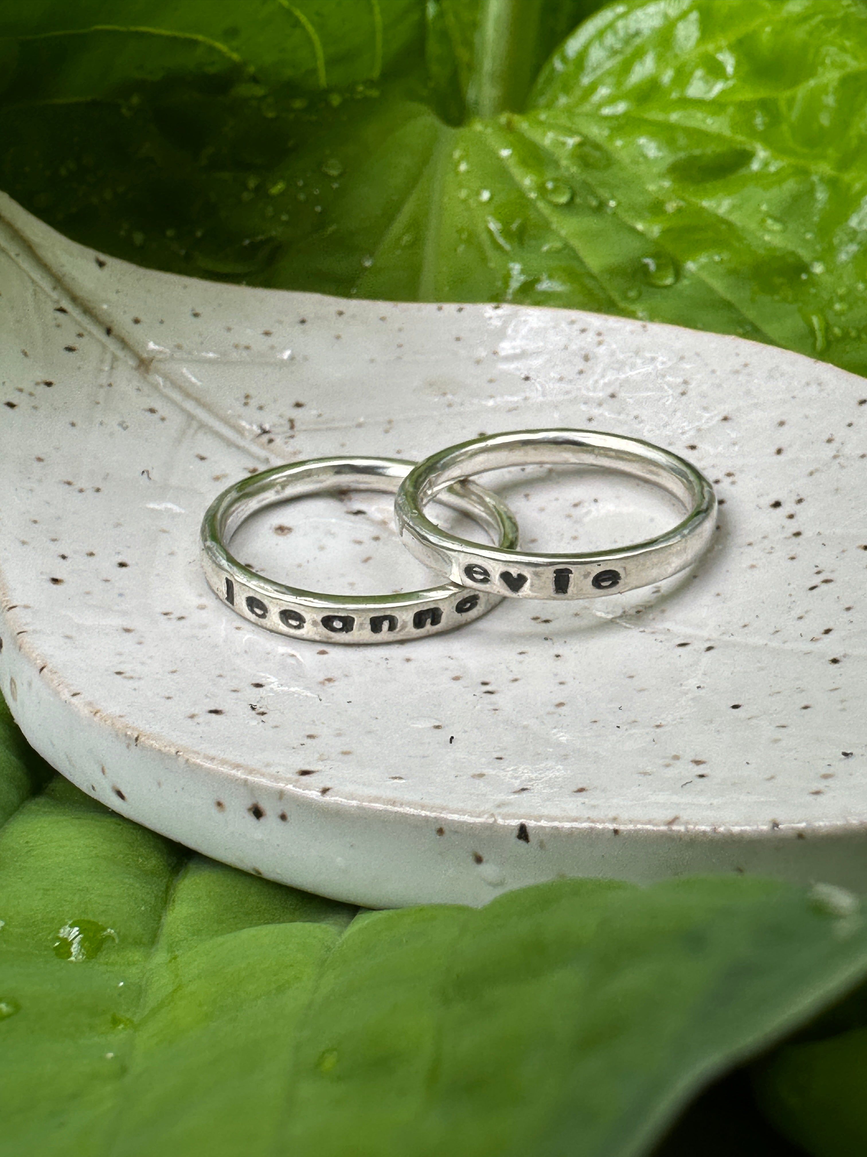 Everyday Customized Stamped Name Ring 