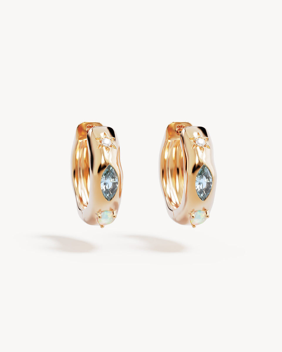 Hope and Protection Hoops Earrings