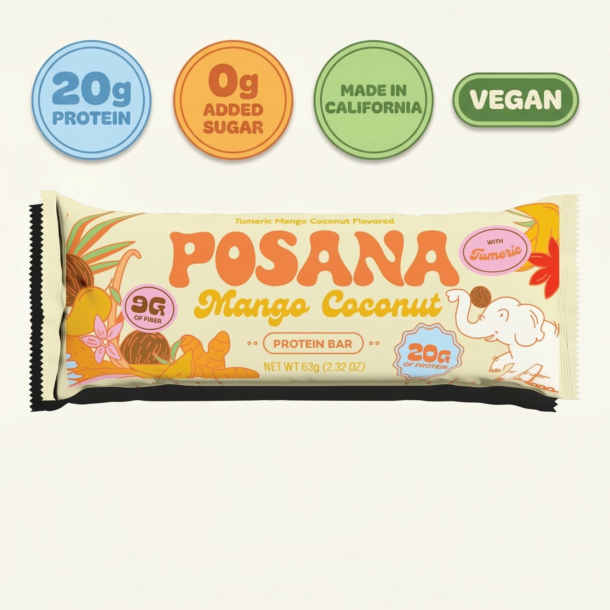 Mango Coconut Turmeric Protein Bar (12-Pack)