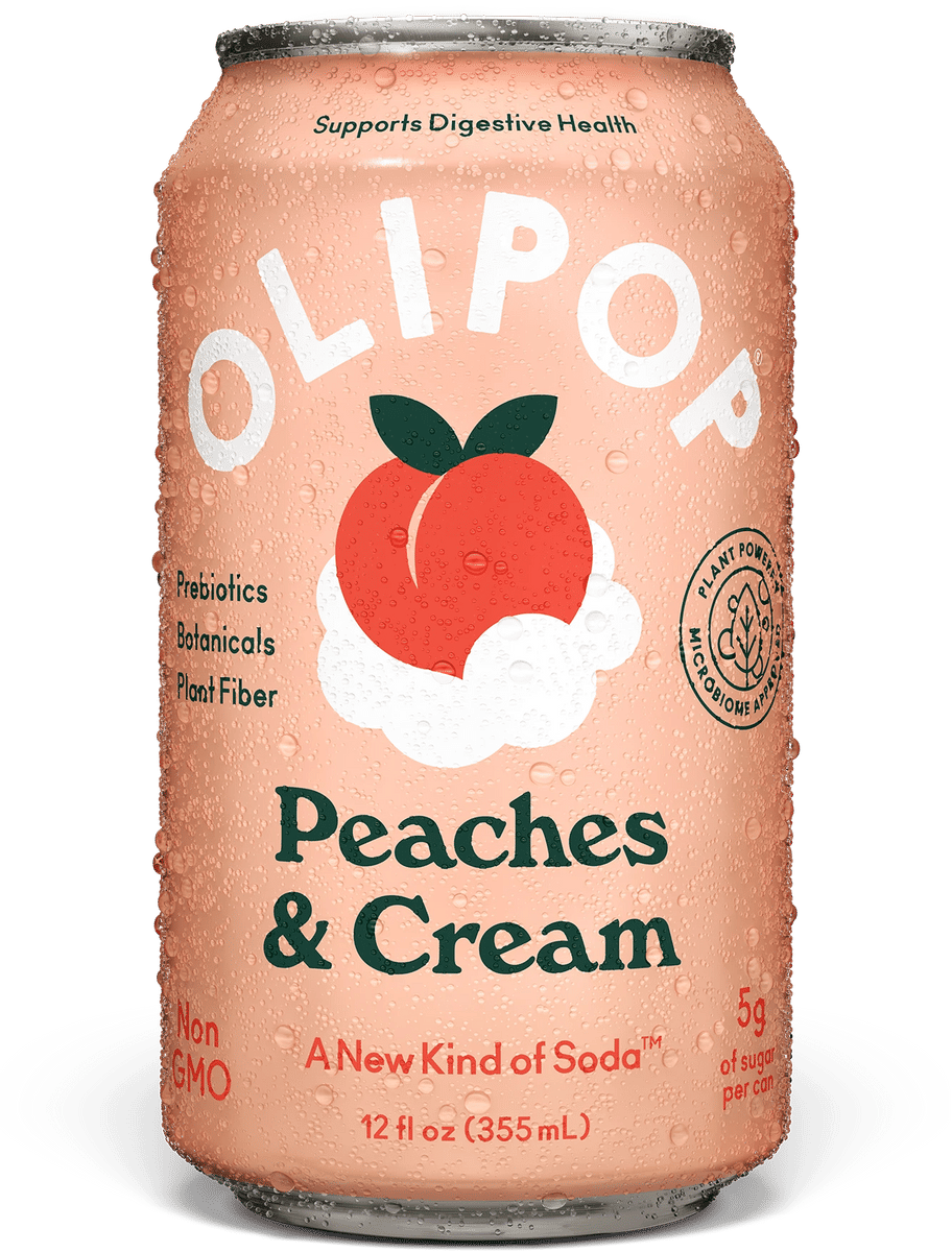 Peaches Cream Prebiotic Soda 12 Pack