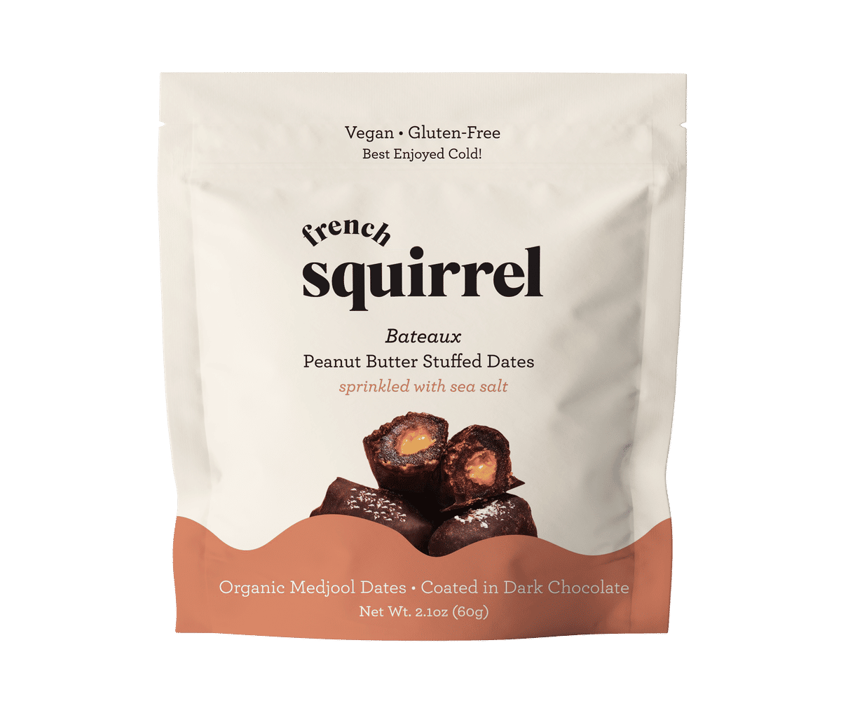 Bateaux Peanut Butter Dark Chocolate Stuffed Dates 4 Bags