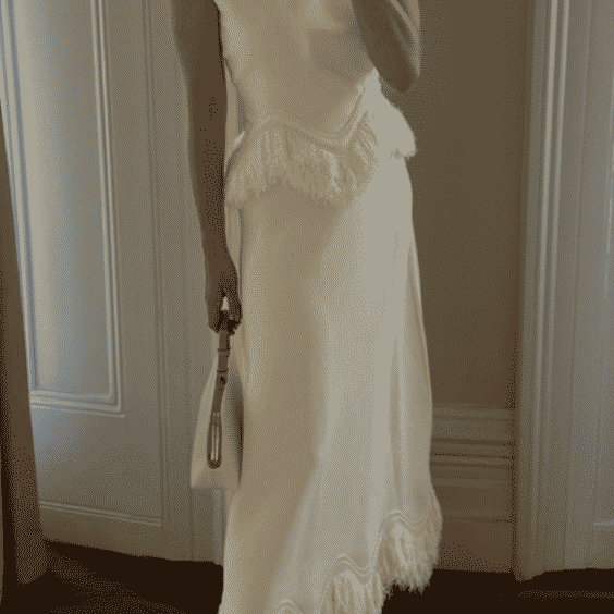 Celebrities Elegant Fringed Trim O Neck Sleeveless Two Pieces
