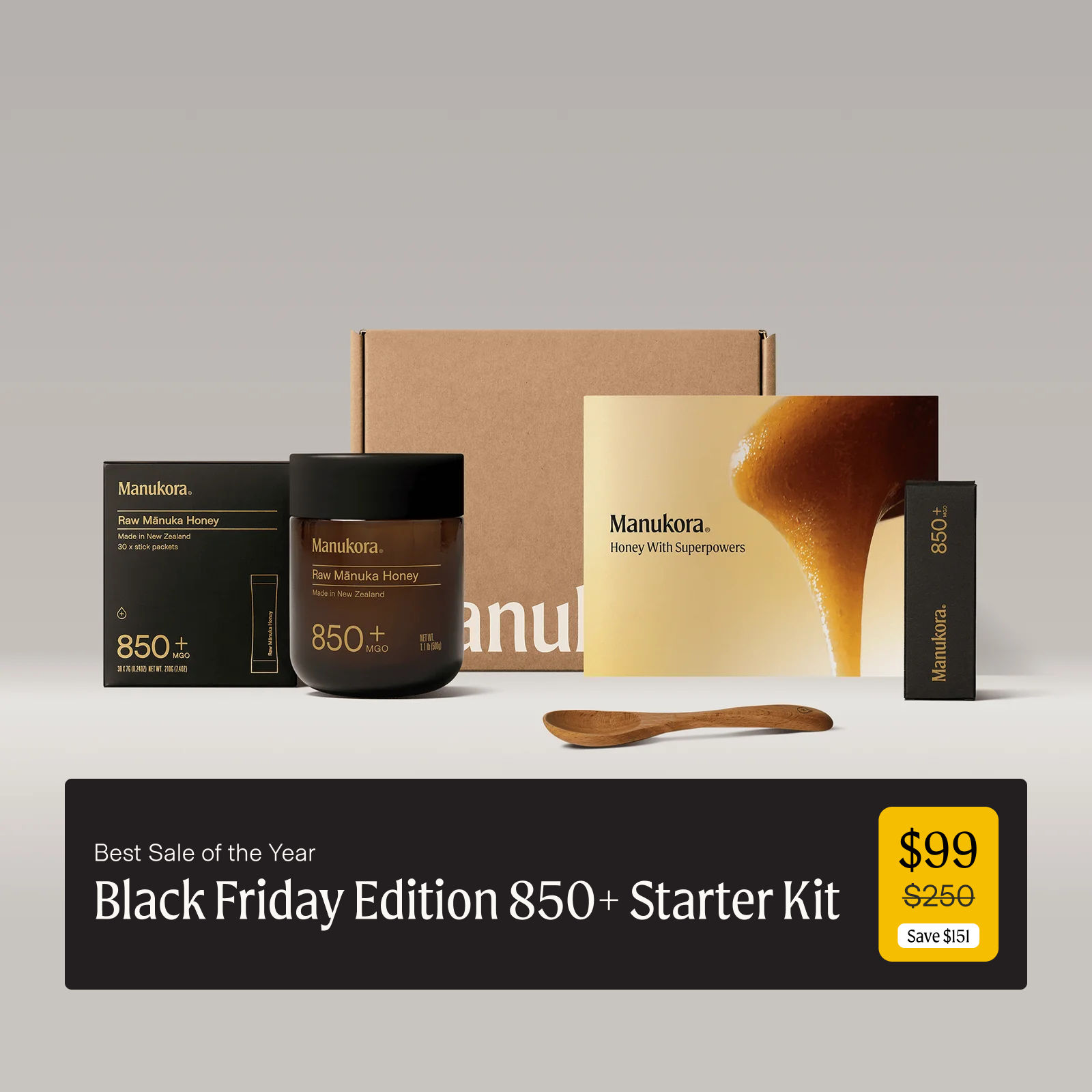 MGO 850+ Raw Mānuka Honey Starter Kit