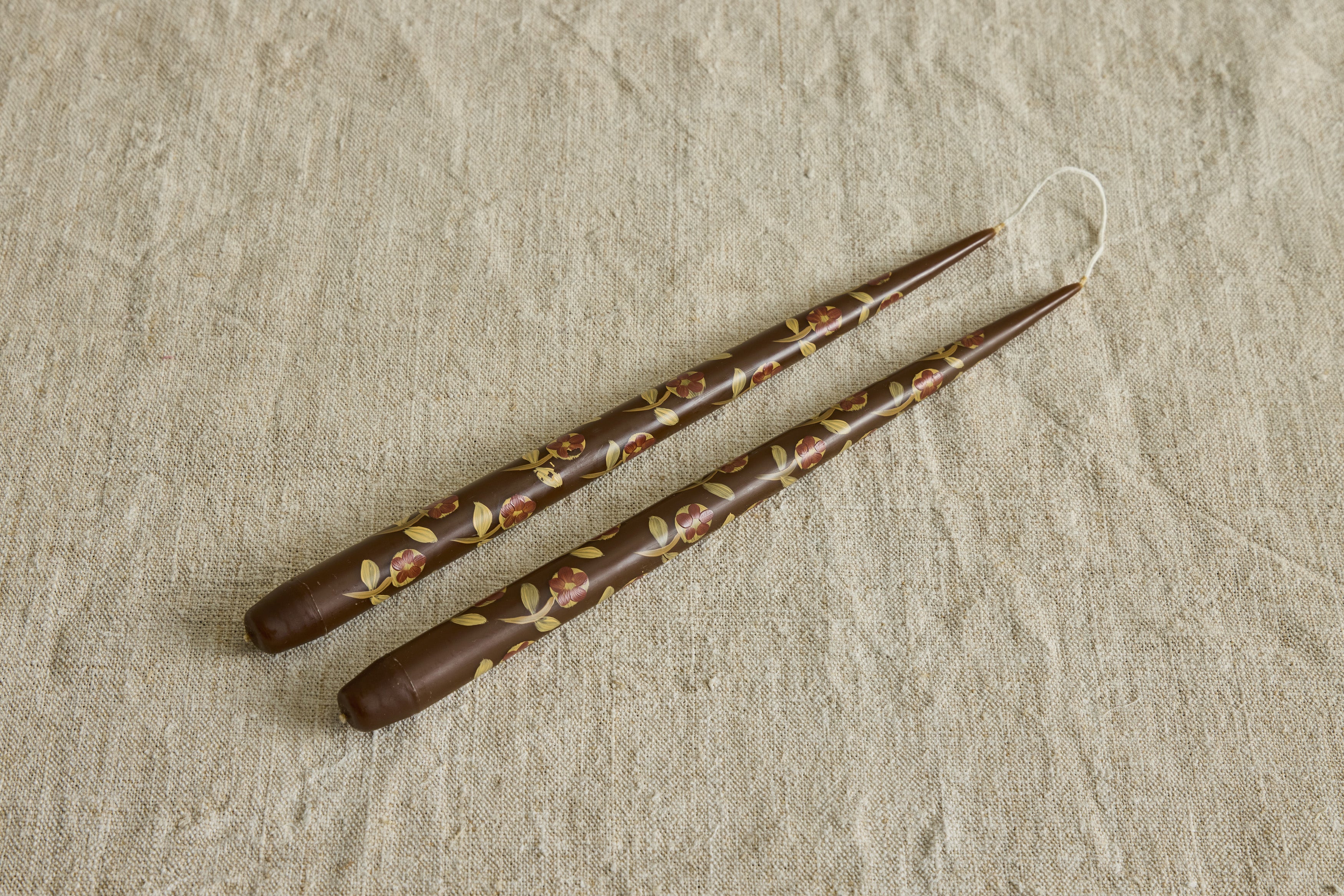 Brown Tapers With Floral