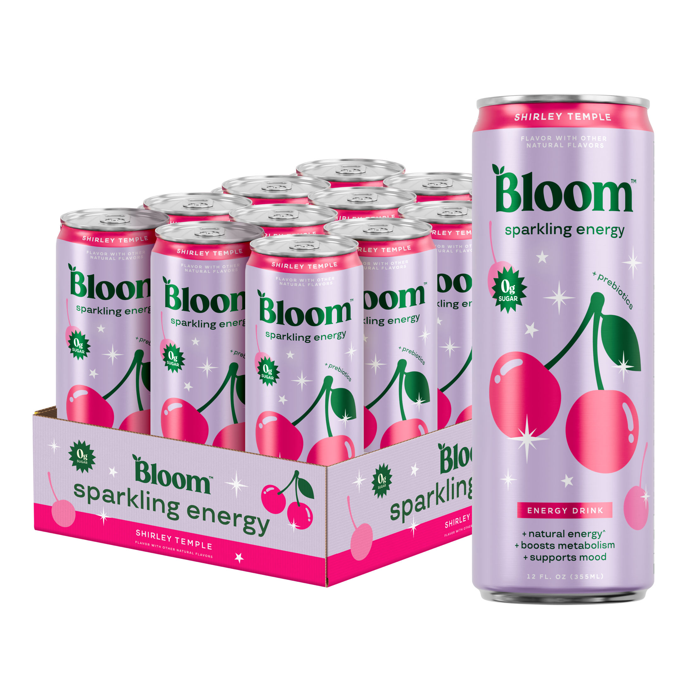 Sparkling Energy Drink Shirley Temple 12Oz | Pack Of 12