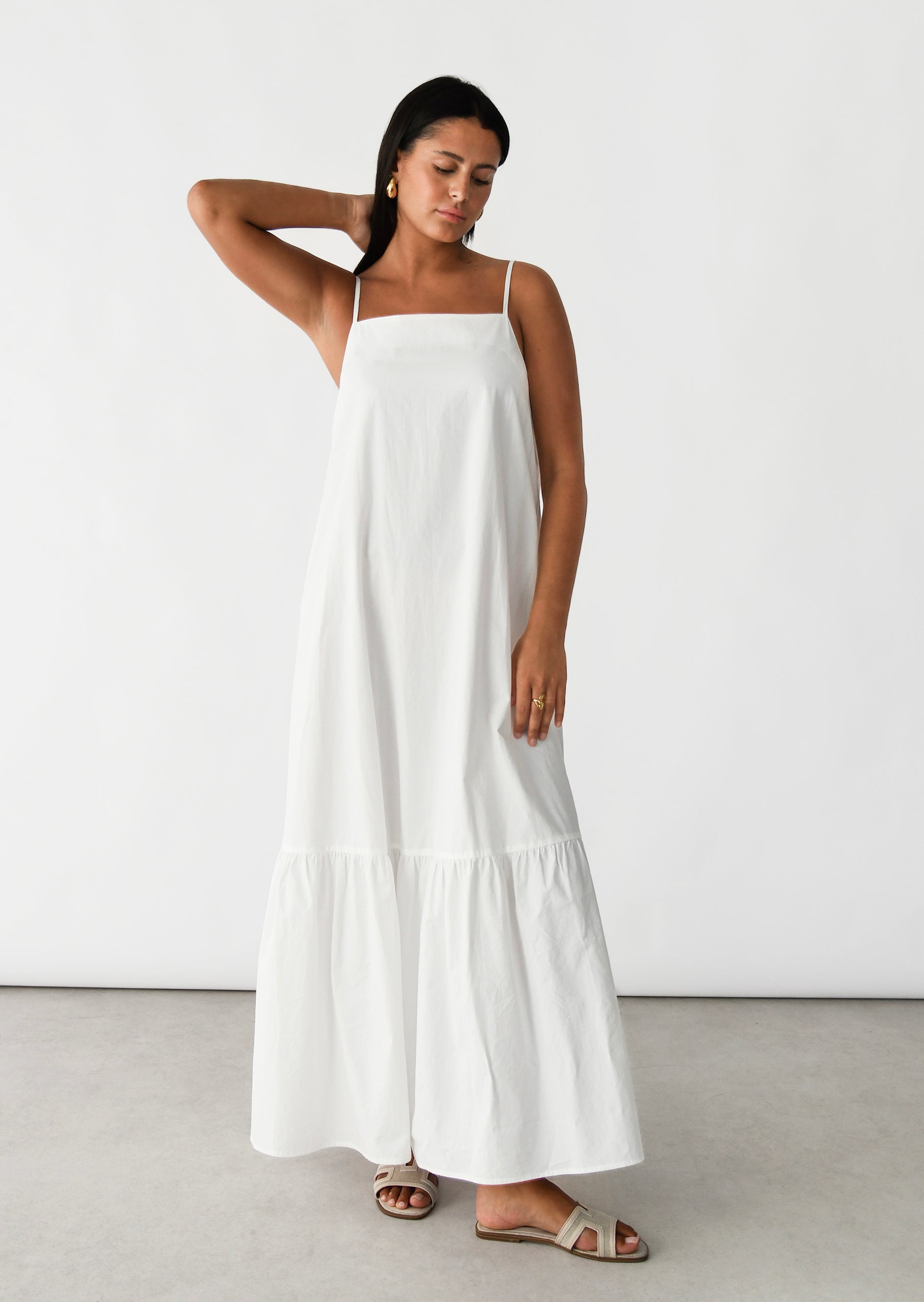 Maxi Cotton Ruffled Dress