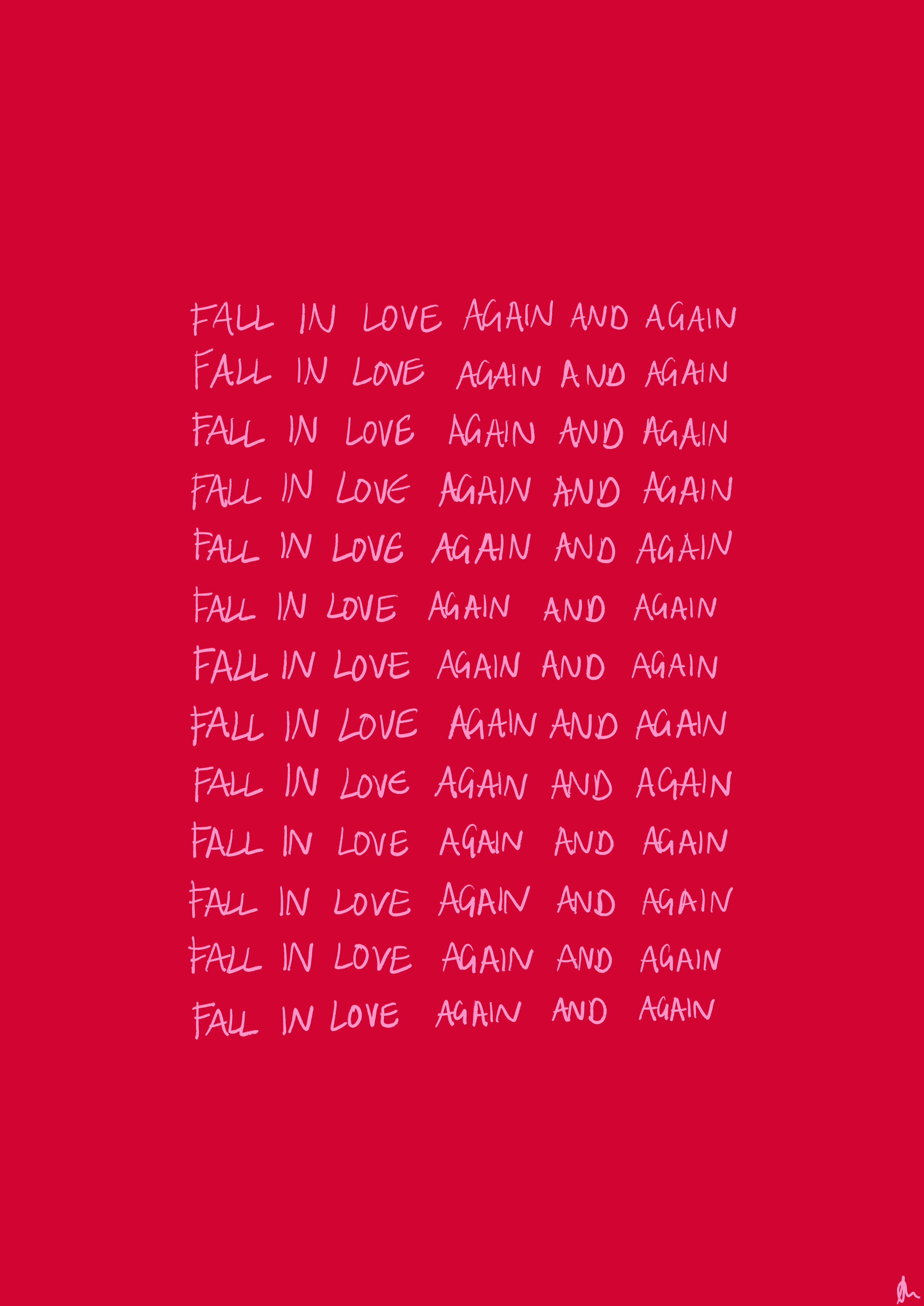 Fall In Love | Romantic Red Charli XCX Music Print