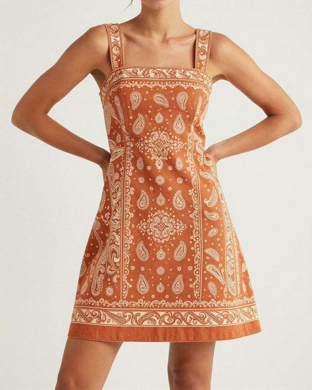Bandana Structured Mini Dress