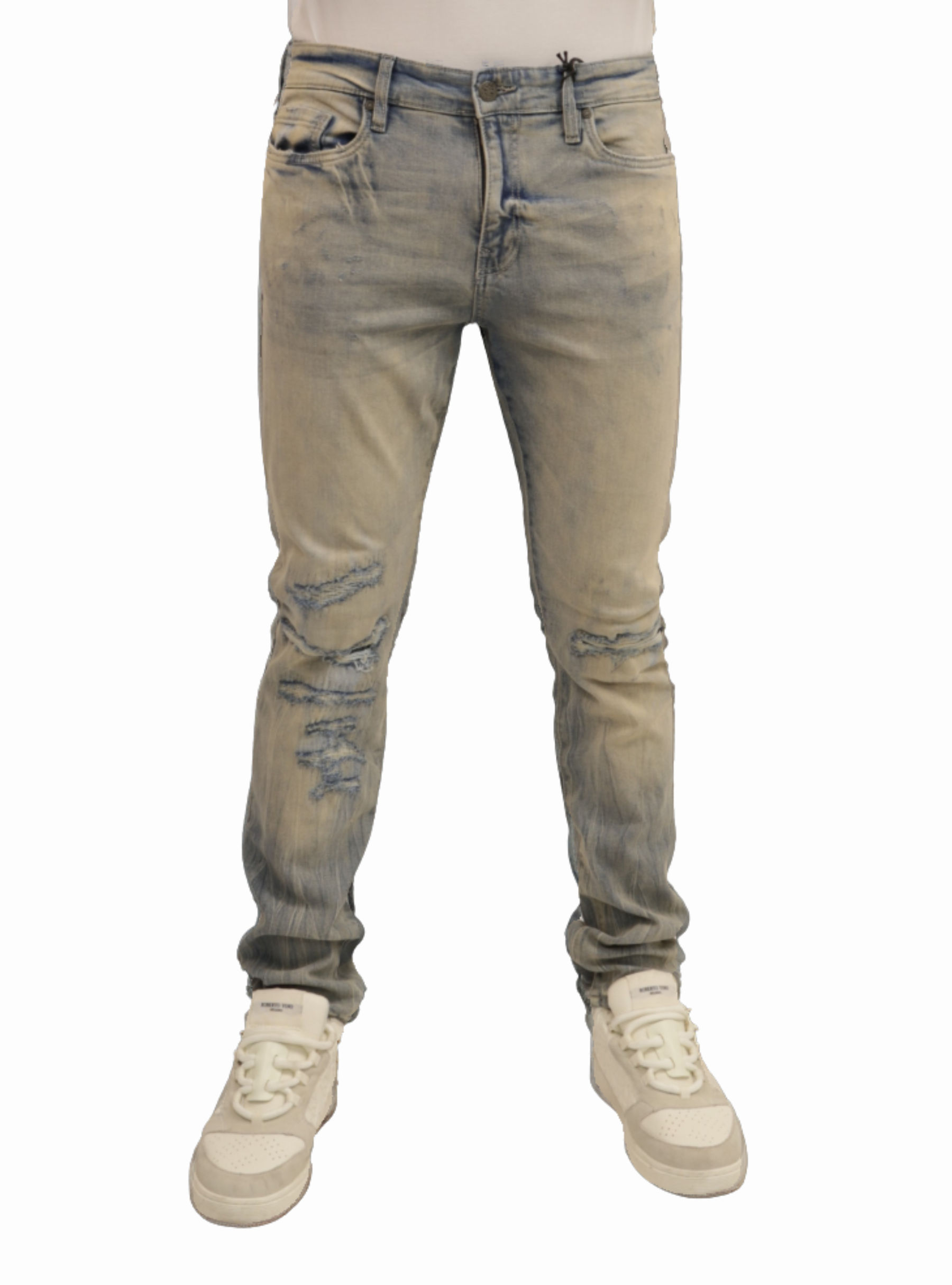 Distressed Wash Jeans (Js1214-Smu)