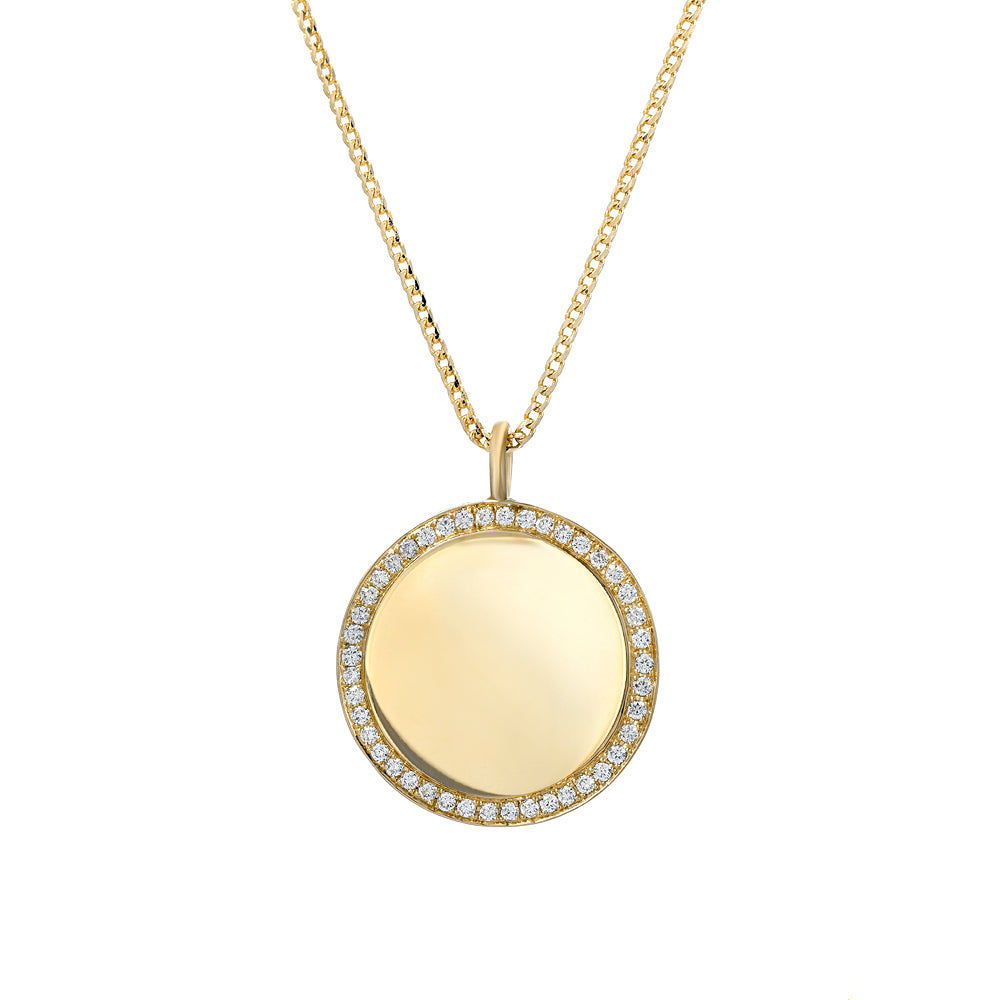 Engravable Disc with Diamonds