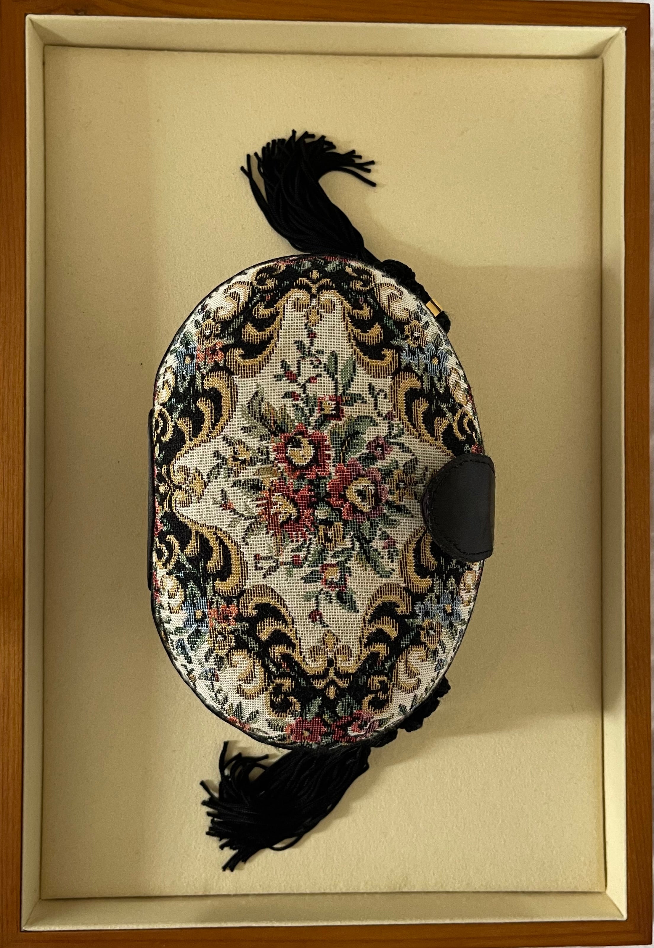Vintage Tapestry Clutch with Tassels