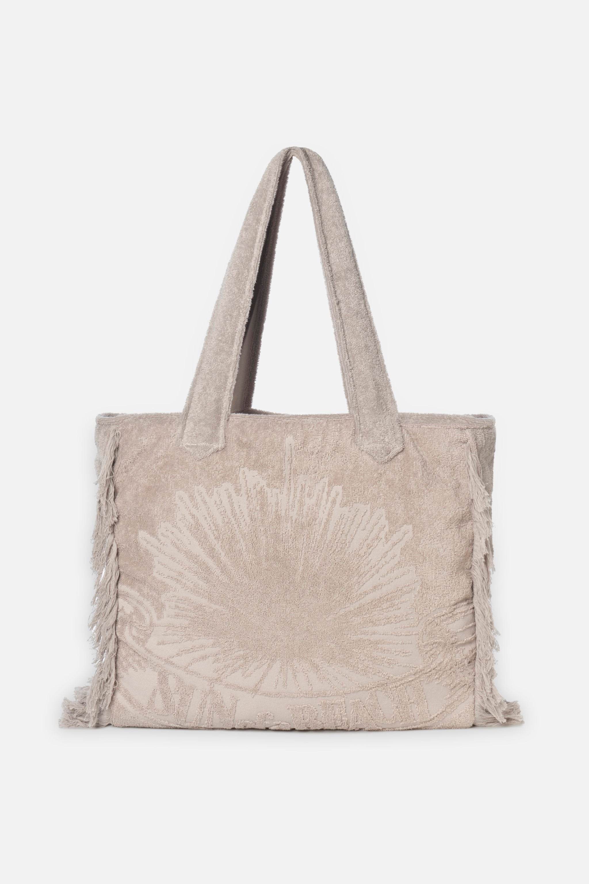 Greige Terry Tote Beach Bag