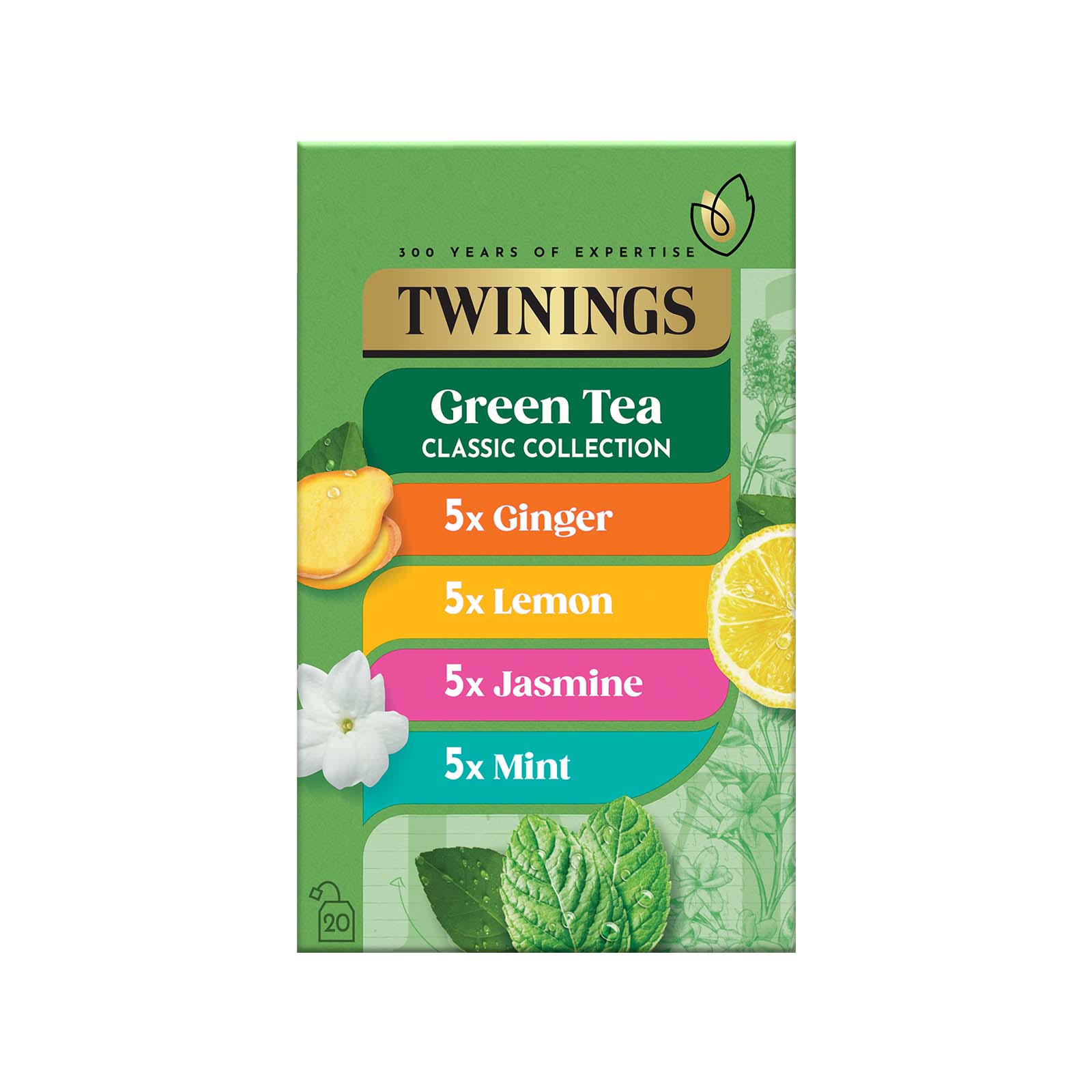 Green Tea Classic Collection 20 Envelopes